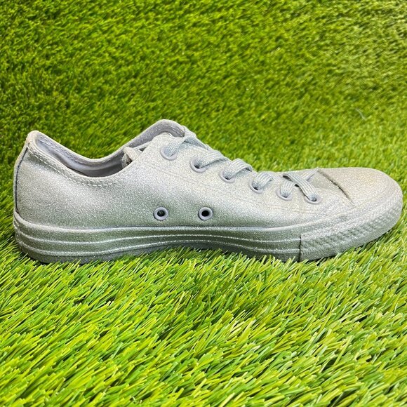 Converse Chuck Taylor All Star Low Womens Size 8 Silver Athletic Shoes Sneakers - Picture 4 of 10